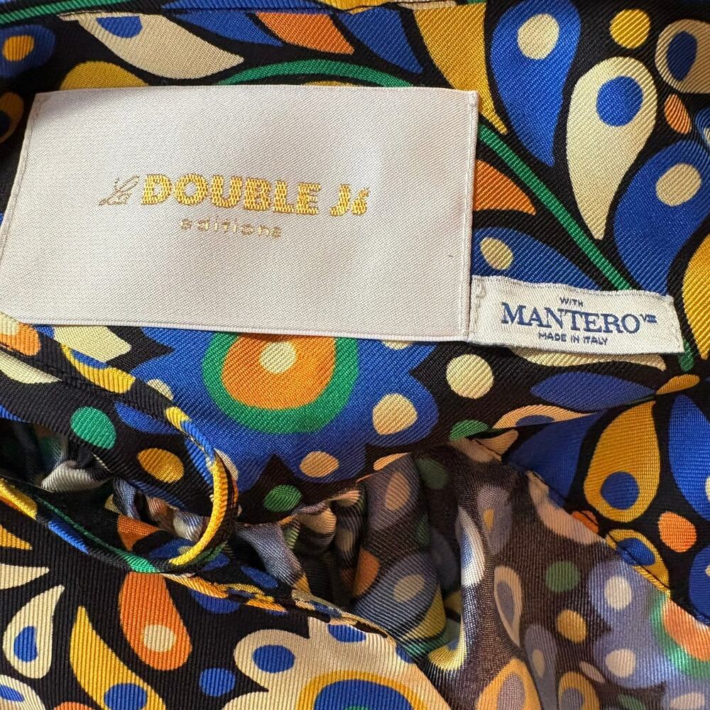 La DoubleJ Silk Kimono Caftan Dress Made In Italy With Mantero Dress - Picture 6 of 15